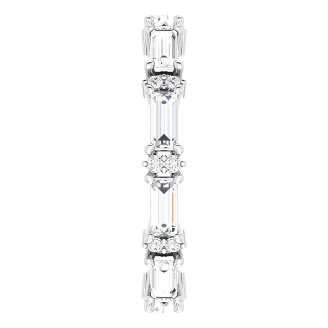 1.88 ct. Straight Baguette & Round Diamond Eternity Band-VIRABYANI